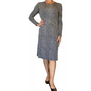 Tory Burch Black and White Long Sleeve Dress